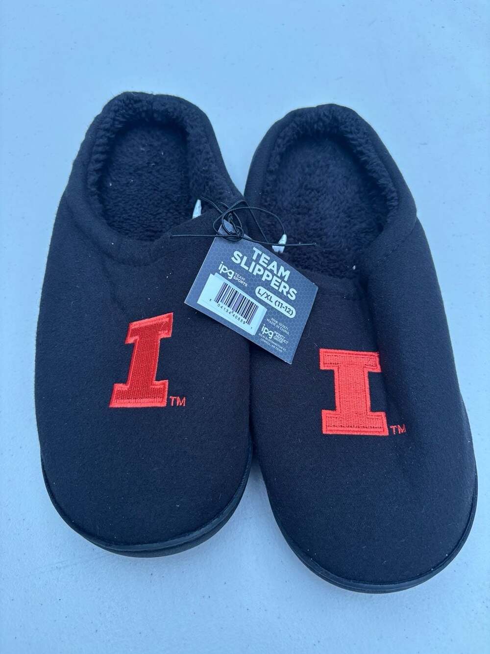 IPG Team Sports University of Illinois Fighting Illini Slippers Size L/XL